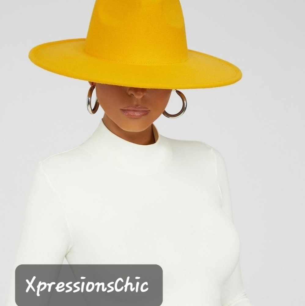 Mustard Fedora Hat